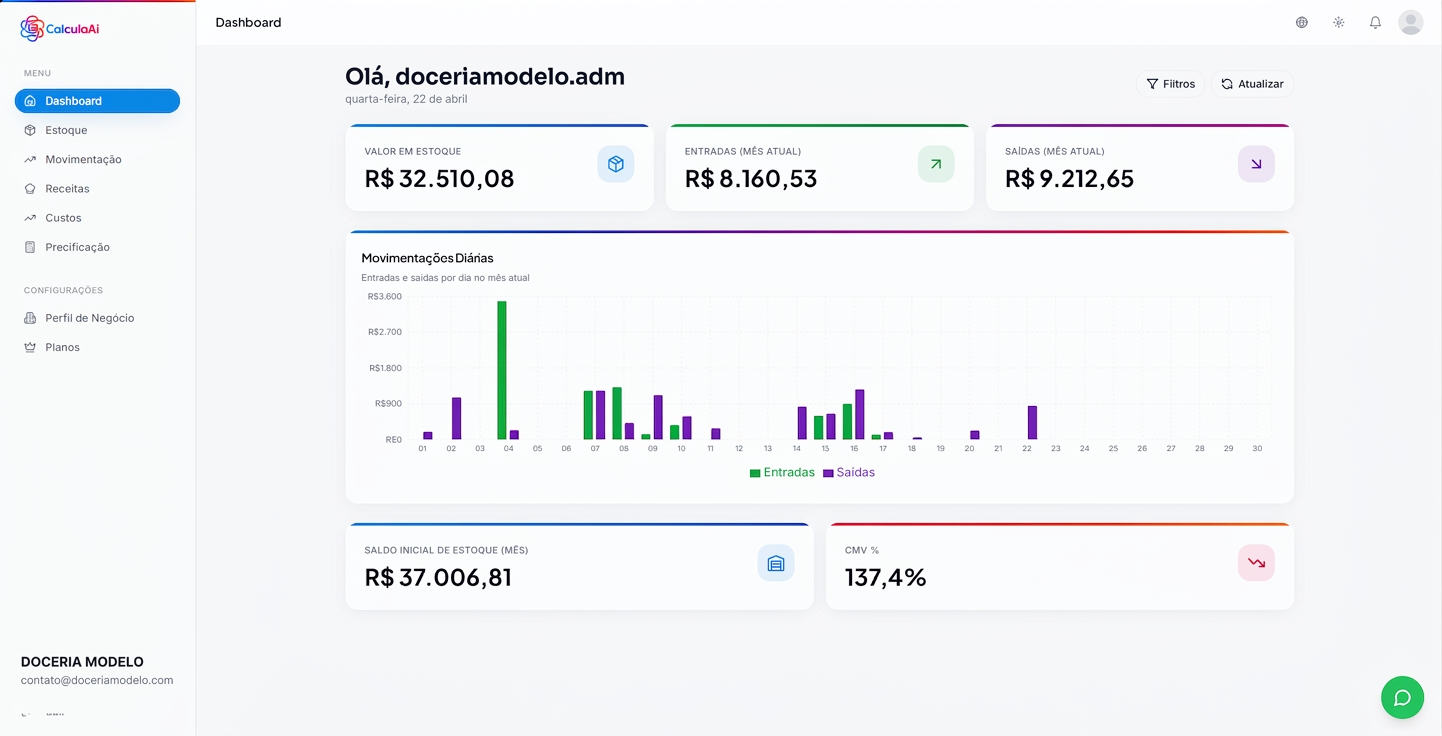 Preview do módulo Indicadores